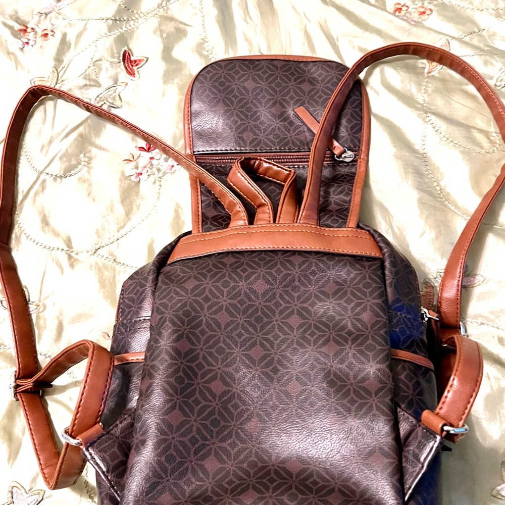 Rosetti Dark Brown Mini Backpack, With Several Zi… - image 6